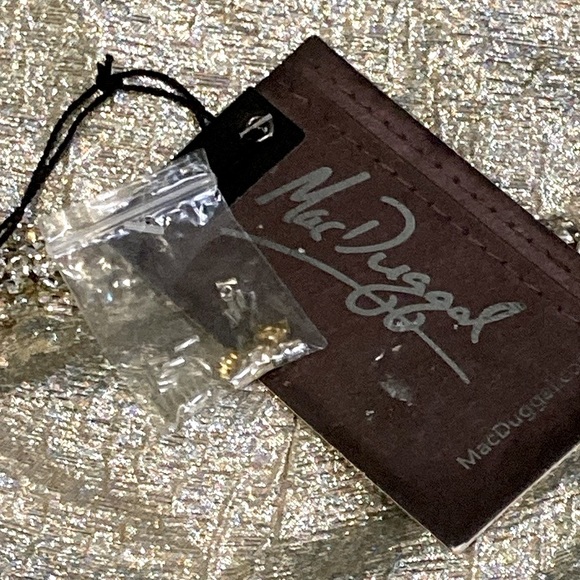 NWT Mac Duggal 66975M Oyster Metallic One Shoulder Front Slit Ruffle Gown - Sz 6 - Picture 10 of 12